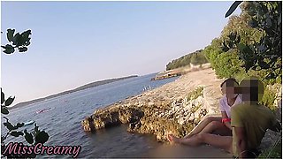 Teen Teacher Sucks My Cock In A Public Beach In Croatia In Front Of Everyone - Its Very Risky