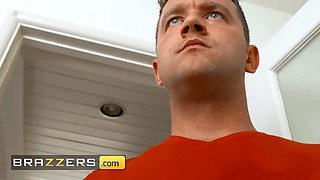 Coco lovelock & macy meadows try to pee off van but his boner is the one who gets peed - brazzers
