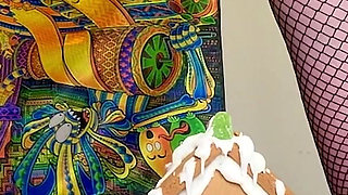 Giantess Christmas Village Slo-mo Crush Destroying My Gingerbread Houses in Slow Motion