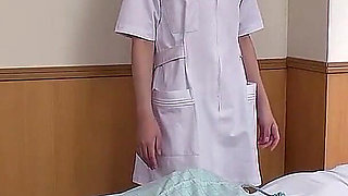 Chief Doctor Fucks Horny Skinny Asian Nurse Rena and Cums in Hairy Pussy