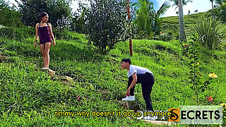 MY BLIND STEPFATHER BRINGS HOME A SEXY MAID AND I FUCK HER BEHIND HIS BACK