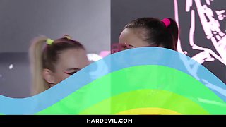 Four Hot Girls In A Wild Lesbian Foursome, Indulging In Anal Play And Double Penetration With Dildos And Strap-ons
