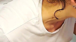 Married Plumber Fucks a Client in the Bathtub and Repentant Eats Cum From Jeans to Hide Evidence