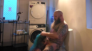 Fucking Her Ass While Drowning Her Head in the Toilet