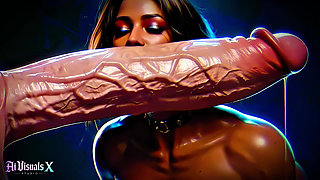 Big Boobs and Ass Ebony Goddesses - White Cock Worship Dark Asmr & Extreme Contrast (4k Ai Animated Porn)