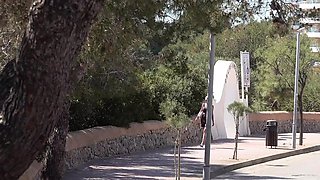 German tourist fucked publicly on the street in Mallorca