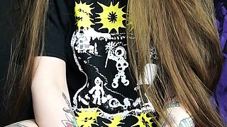 Girls Out West Small titted cutie toys both holes