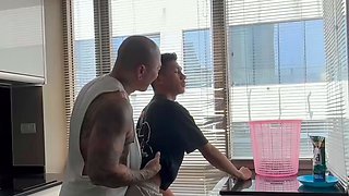 Japanese DILF Plows Tiny Lover