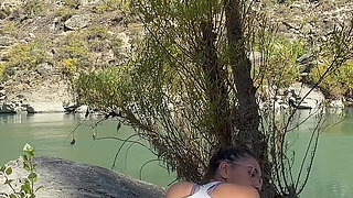 I Took Whoopsy for a Walk Along the River and Decided to Stop so I Could Play with His Cock While Laying in the Sun!