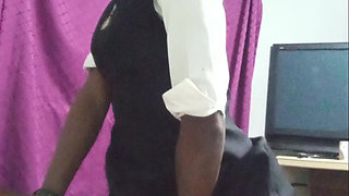 18 Year Old Horny School Girl, Sucks and Ride Cock for a First Time, Her Face Shows Enjoyment with Older Man