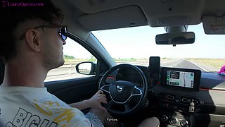 Laura Quests Public Nudity Fuck in Car