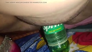 Desi Village Girl Ambia Akter Fingering with Sprite Bottle - Real Bangladeshi Homemade Sex