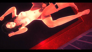 Final Fantasy Vii Hentai - Yuffie Handjob and Double Penetration by Aerith and Other Futanari - Japanese Asian Manga Anime Game