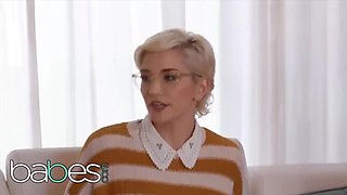 Blonde Babe Skye Blue Fucks Nerd in Hot Lingerie - Big Tits, Creampie, and Cum on Face