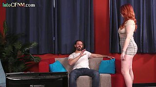 CFNM femdom British ladies suck and jerk cock in group