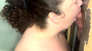 Throated his cock and swallowed to give him a nice massage.