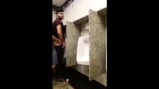 Breeding a Slut Bareback in a Public Bathroom Orgy
