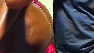 Oiled Big Ass BBW Riding Huge Ebony Dick