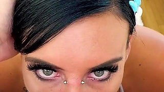 Austin Lynn POV deepthroat, blowjob and cum swallow
