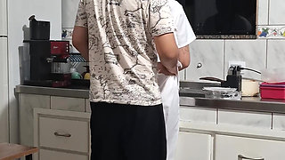 The Maid Got Fucked in the Ass in the Kitchen While Washing the Dishes