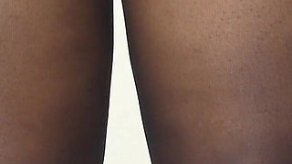 Facesitting and Peeing in Black Pantyhose, Part 1