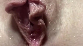 Playing with My Big Labia, Stretching and Spreading It