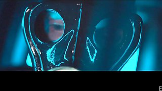 Bound beauty captivates with daring domination passion in thrilling intimate play