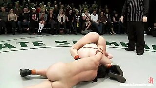 Blonde vs Brunette Lesbian Wrestling: Anal Fingering & Facesitting Domination - Semi-Finals Round 2 HD