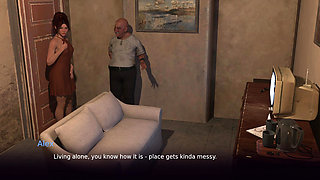 Young and Hot Waitress Dominated and Fucked by an Ugly Old Boss