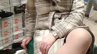 I Went Shopping with a Beautiful Slut and Persuaded Her to Take off Her Panties and Show Her Pussy.