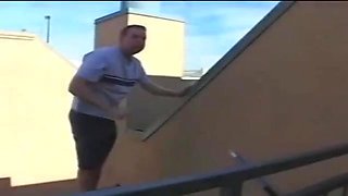 Insatiable guy humps tough in all poses Roxy Blaze in college uniform