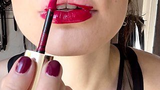 Hot Brunette In Stockings Masturbates Hard