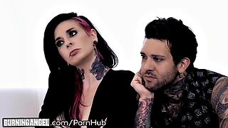 Joanna Angel and Mia Malkova Share Dick with Hot Babysitter