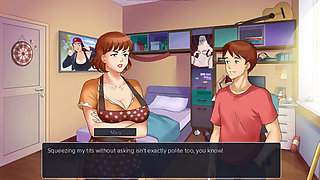 Brother's Wife Gave Me a Hot Handjob in the Bedroom