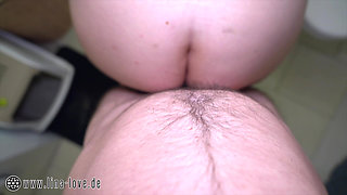 Family Quickie in the Bathroom, Stepbrother Also Wants to Fuck Her and Cum All Over Her Tits.