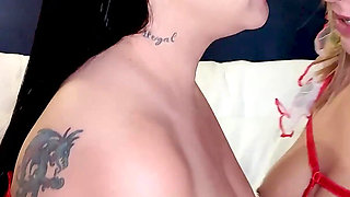 Stepmom Makes Stepdaughter Cum