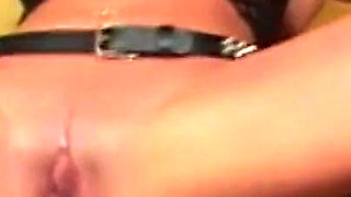 Dildo and cock double penetrated threesome