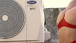 Woman in Red at the Rooftop