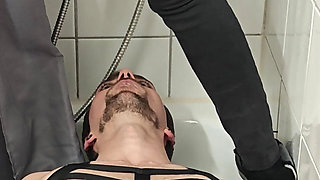 Toiletslave in the Shower
