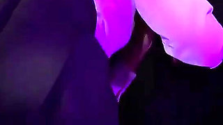 Brunette with Big Ass Gets Two Dicks in Glory Hole