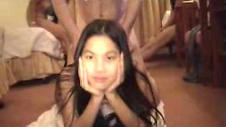 Exclusive Vietnamese Amateur Foursome, Multi Pos, Bed and Floor, Pretty Students Get Piston Action, Facials 3 Together.