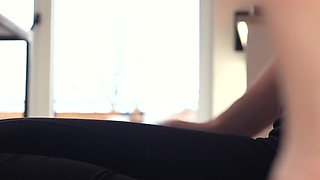 4K Yoga Sandal Tease From Hot Blonde MILF with Long Toenails & Tory Burch Sandals