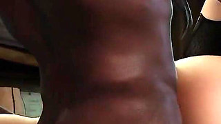 Nymphomaniac Slut Addicted to Huge Black Cocks Gets Hard Fucked in the Bar with Dirty Tight Pussy and Wide Open Mouth