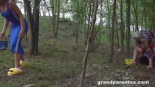 Dave Heard Fucks Boni Curly Doggy Style in Mushroom Picking Fetish