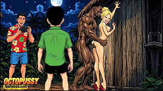 Jealous Wife Had Crazy Sex in the Jungle. Wife Publicly Sucks a Big Black Cock and Fucks