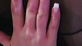 Blond Nylon Babe Shows Nylon Ass and Nylon Feet and Masturbate Her Pussy in Pantyhose