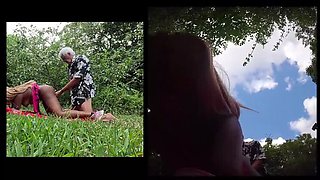 Pastel Allure Gets Fucked by Rex Mastersen in Meadow - Amateur Interracial Public Sex