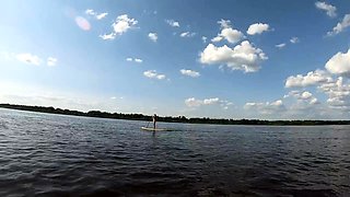 Big-Ass Blonde's Naked Walk on a Paddleboard