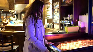 -BralessForever.com- Hotwife Veerle - Flashing in the