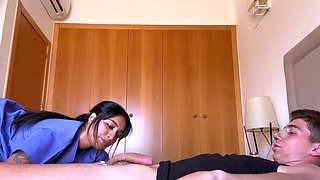 Yasmina Khan Nurse Gets Her Asshole Creampied By Her